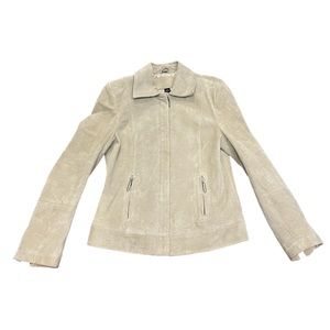 Nuage light grey/beige leather jacket